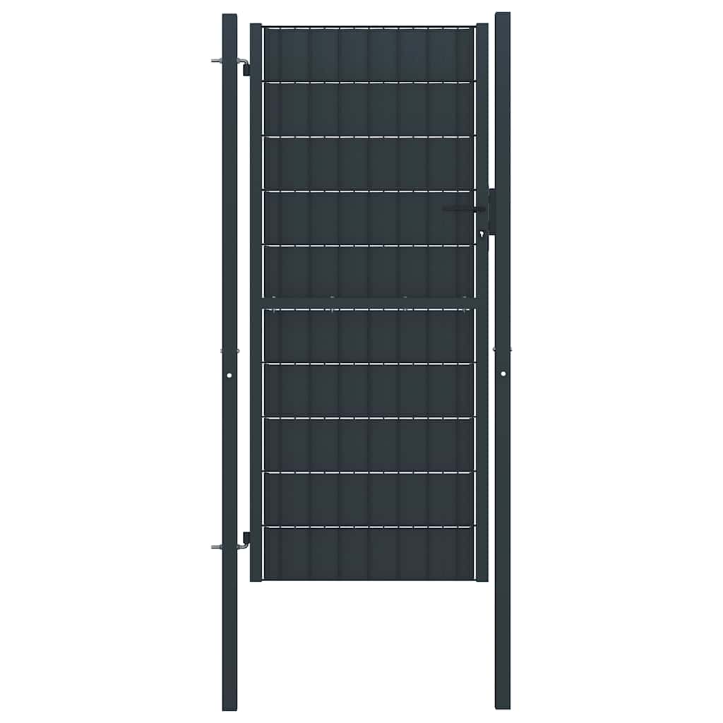 VIDAXL -Anschluss 100x124 cm PVC und Stahl -Anthrazit -Colored