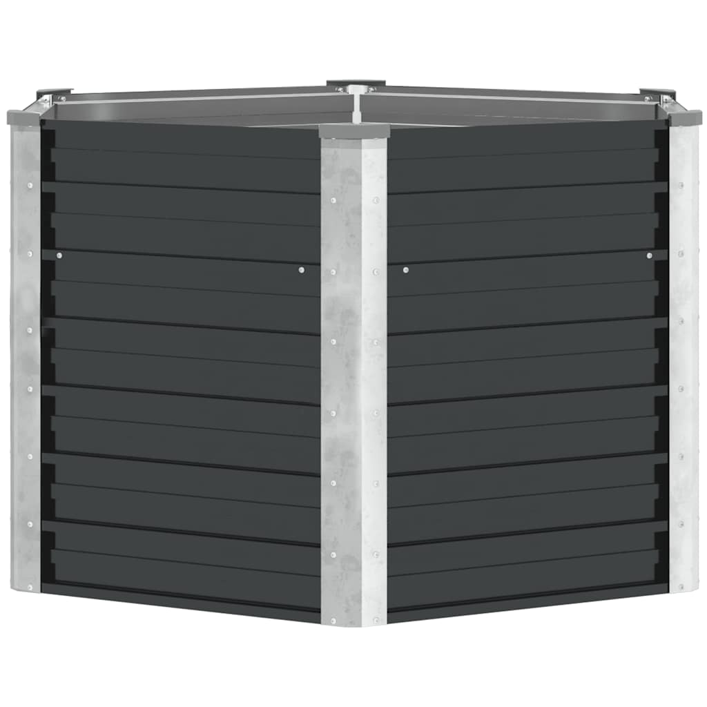 VIDAXL -Pflanzer erhoben 129x129x77cm verzinkter Stahl -Anthrazit