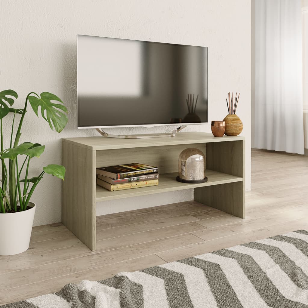 Vidaxl tv-meubel 80x40x40 cm bewerkt hout sonoma eikenkleurig