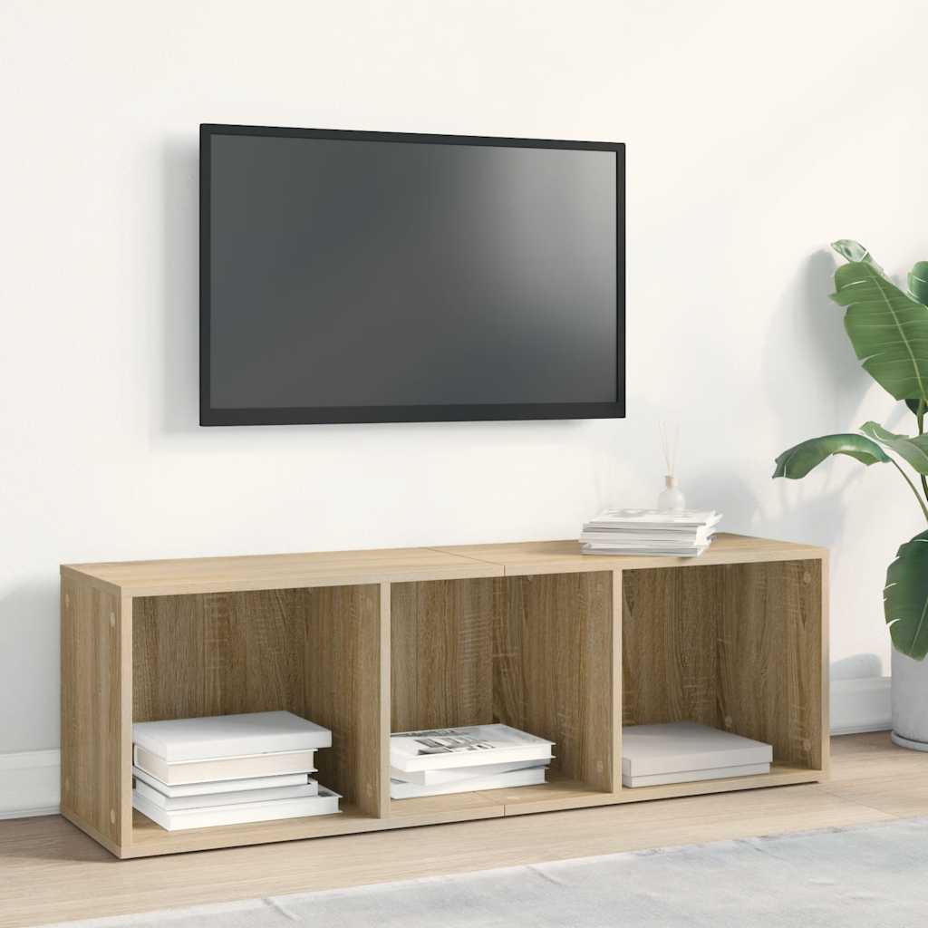 Vidaxl boekenkast tv-meubel 36x30x114cm bewerkt hout sonoma eikenkleur