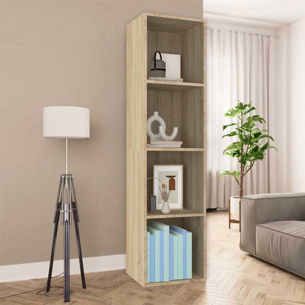 Vidaxl boekenkast tv-meubel 36x30x143cm bewerkt hout sonoma eikenkleur