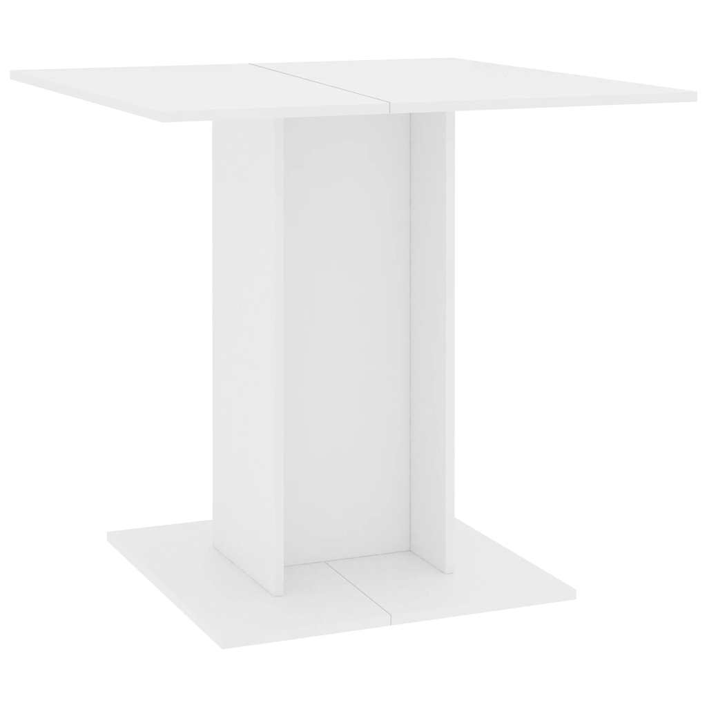 Vidaxl eettafel 80x80x75 cm bewerkt hout wit