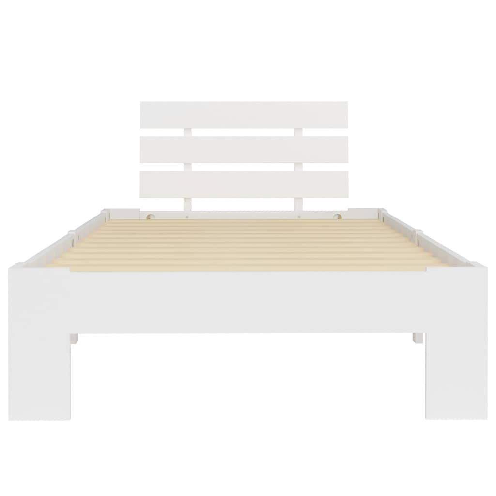 Vidaxl bedframe massief grenenhout wit 90x200 cm