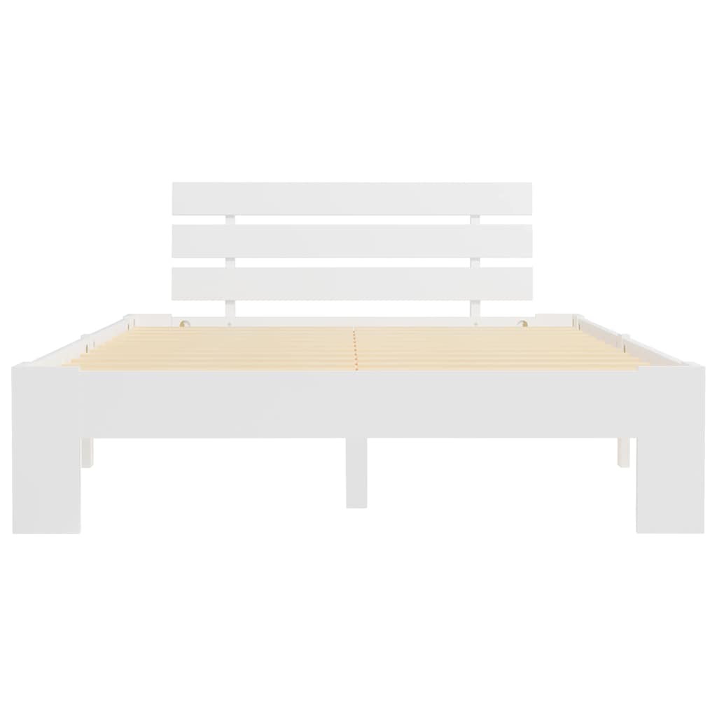 Vidaxl bedframe massief grenenhout wit 120x200 cm