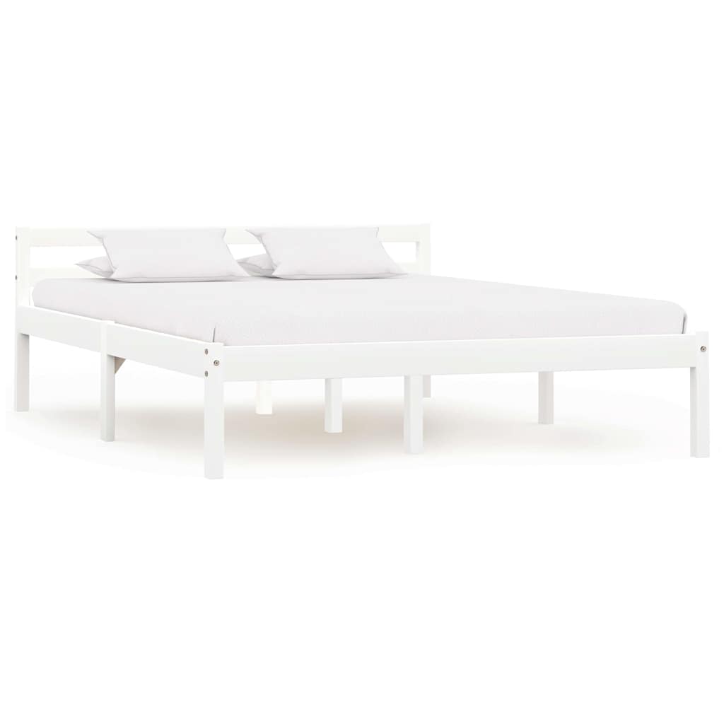Vidaxl bedframe massief grenenhout wit 140x200 cm