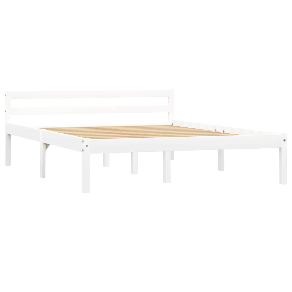 Vidaxl bedframe massief grenenhout wit 140x200 cm