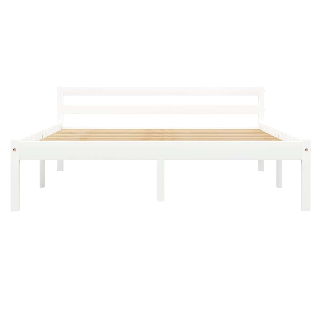Vidaxl bedframe massief grenenhout wit 140x200 cm