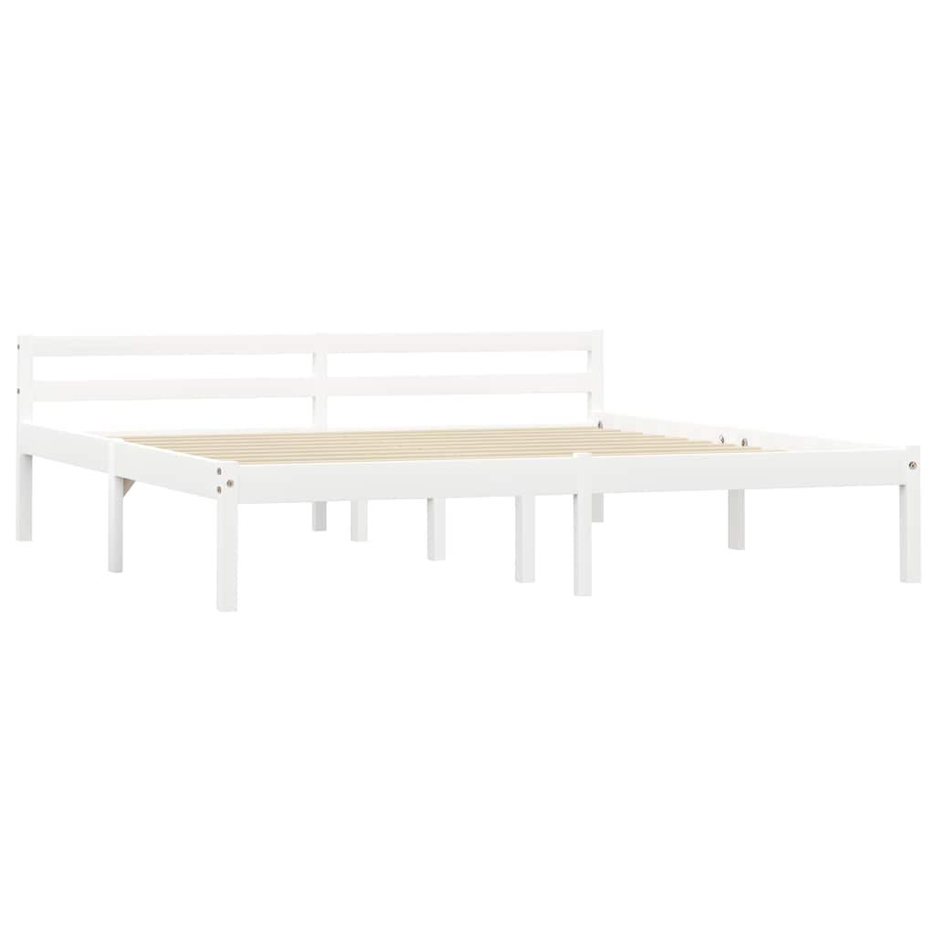 Vidaxl bedframe massief grenenhout wit 160x200 cm