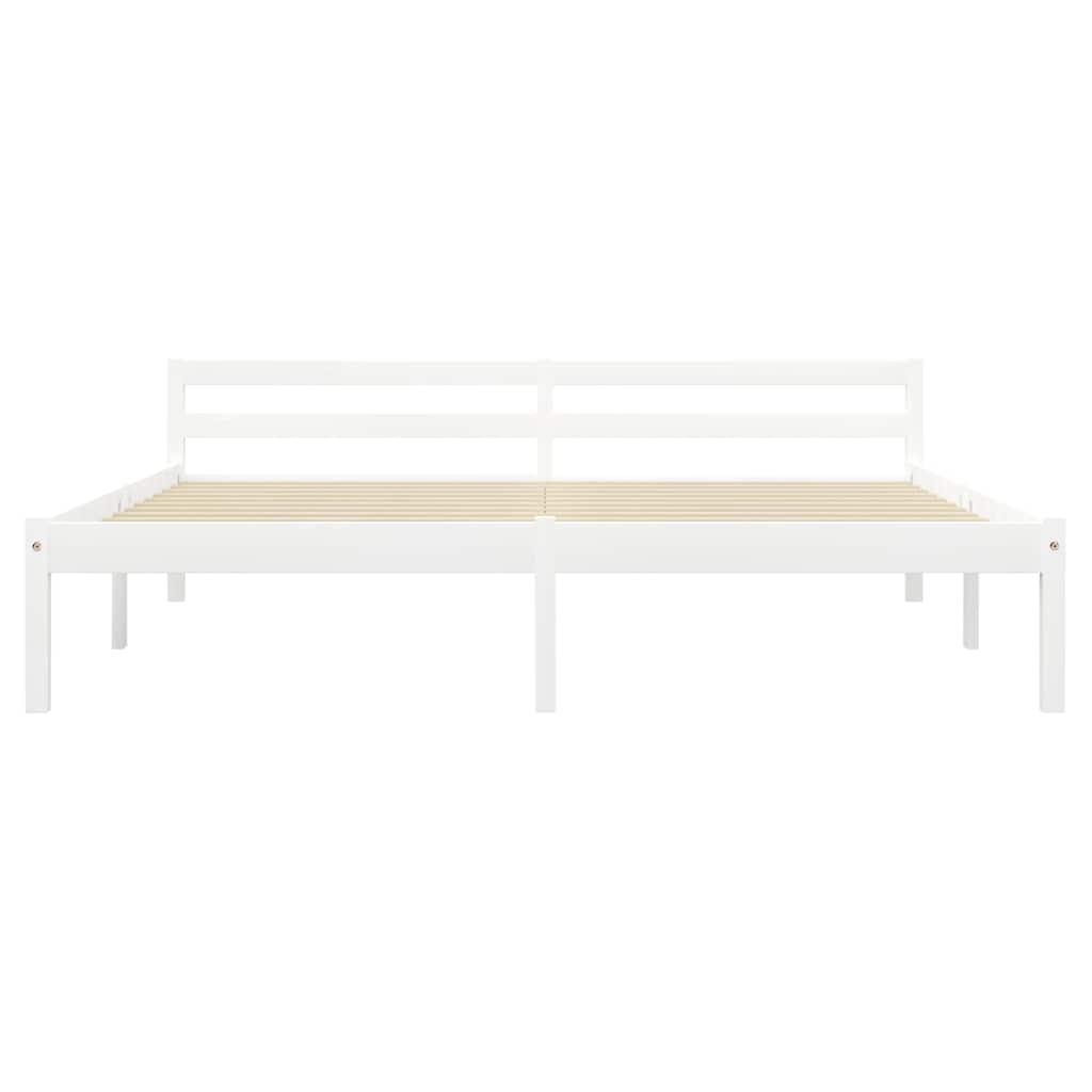 Vidaxl bedframe massief grenenhout wit 160x200 cm
