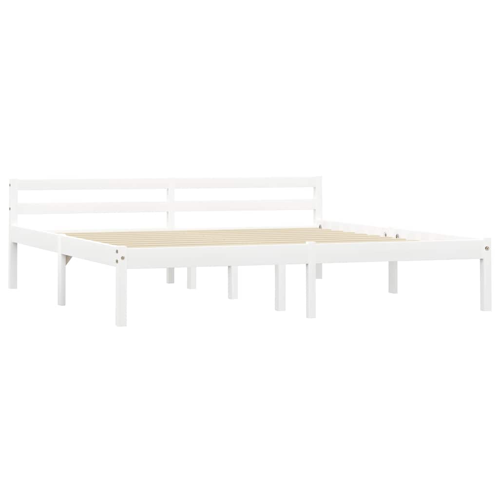 Vidaxl bedframe massief grenenhout wit 180x200 cm