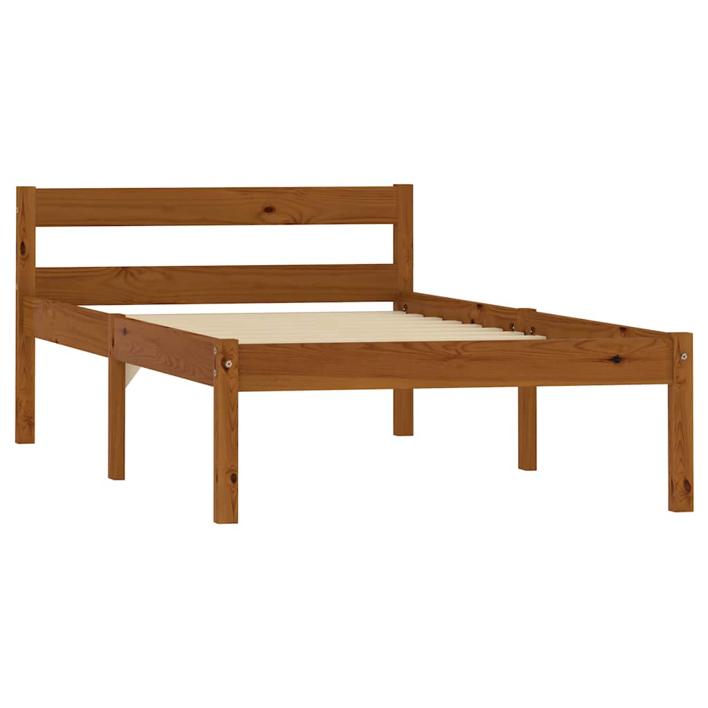 Vidaxl bedframe massief grenenhout honingbruin 90x200 cm