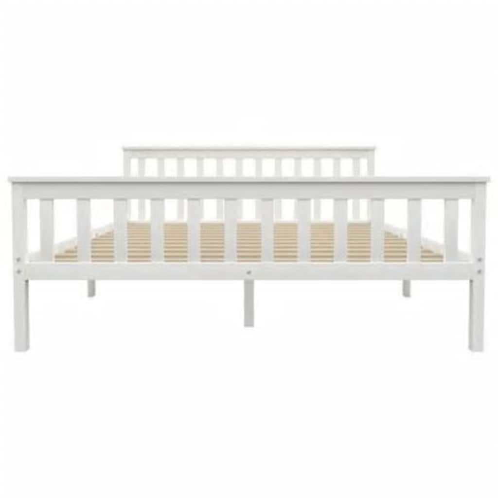 Vidaxl bedframe massief grenenhout wit 160x200 cm