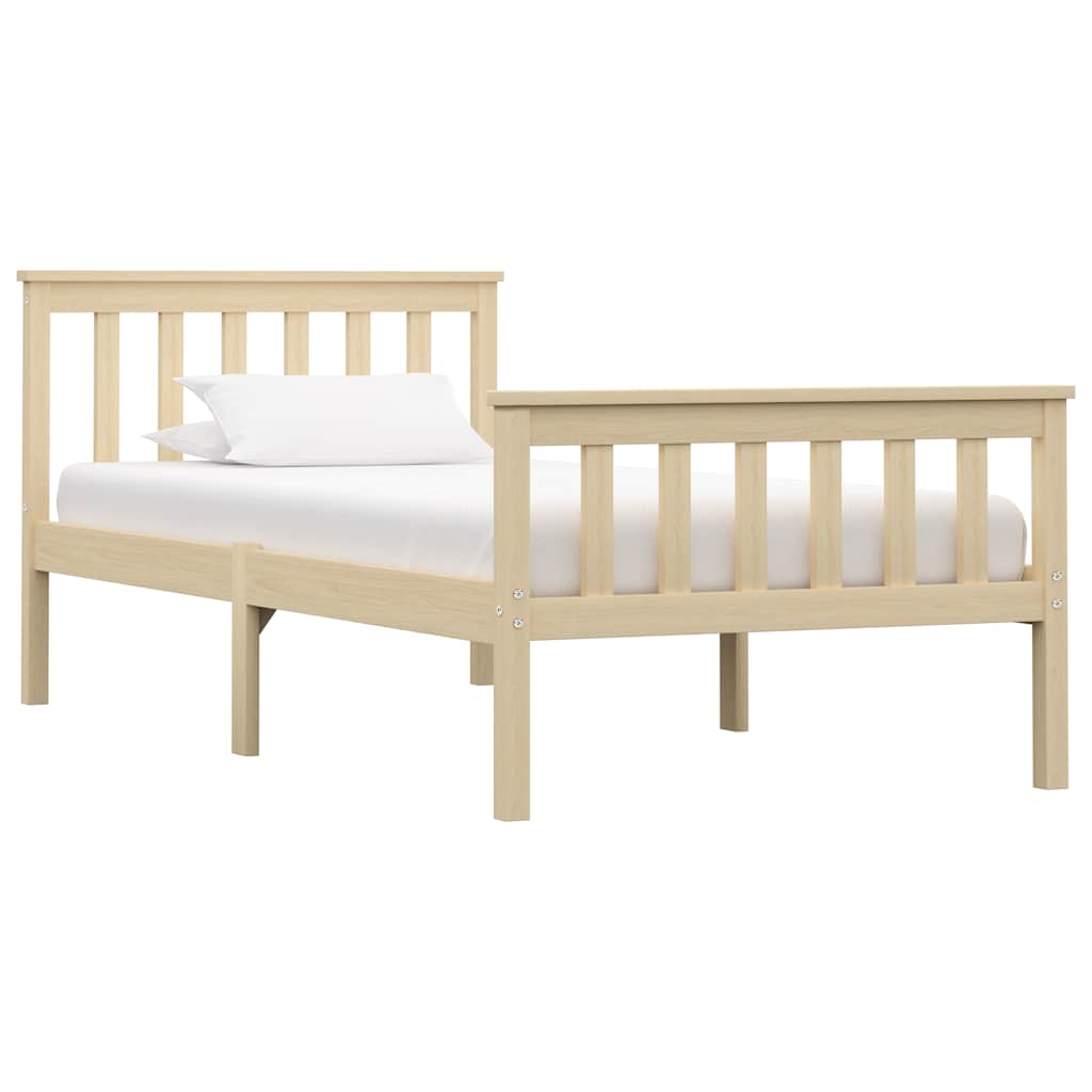 Vidaxl bedframe massief grenenhout natuurlijk 100x200 cm