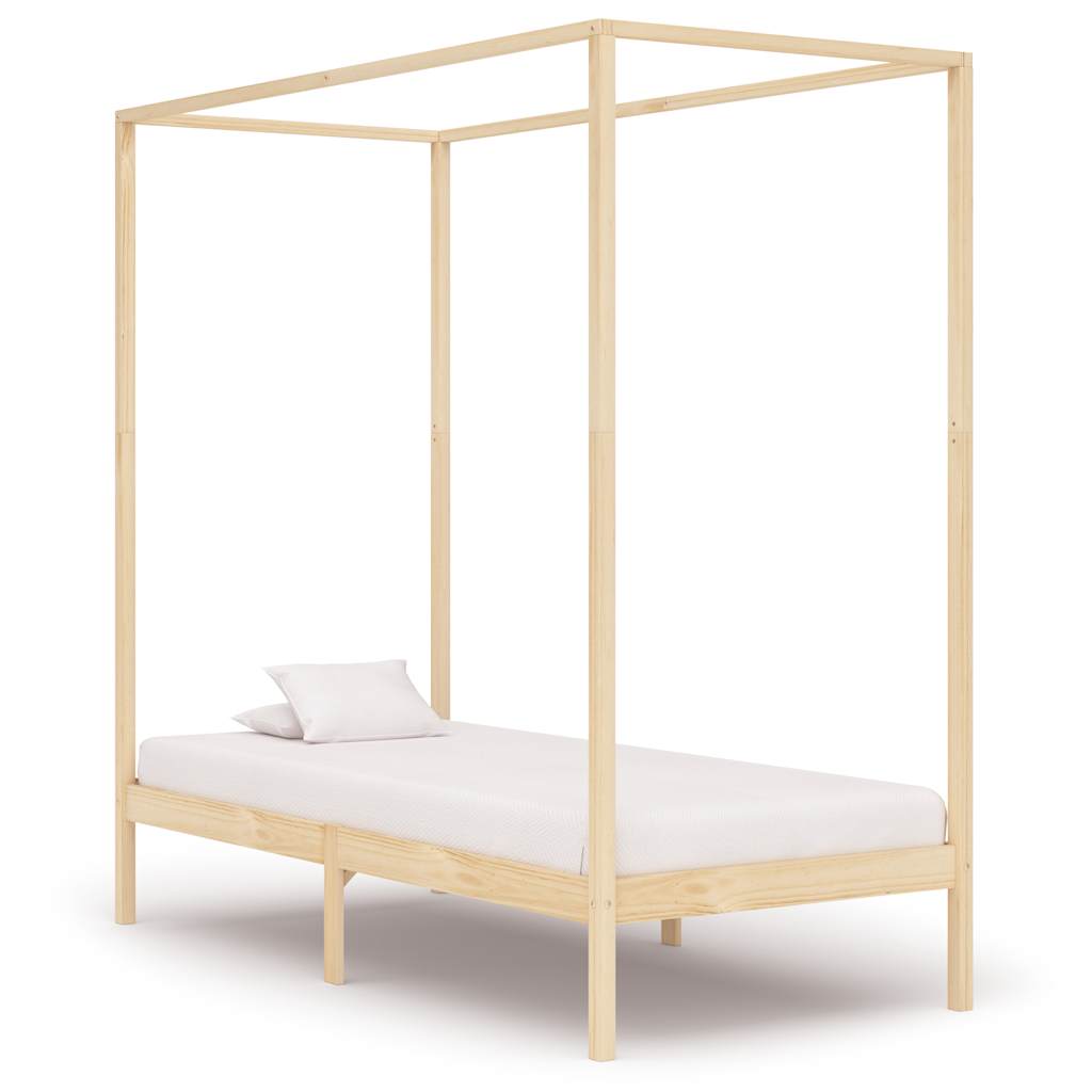 Vidaxl hemelbedframe massief grenenhout 100x200 cm