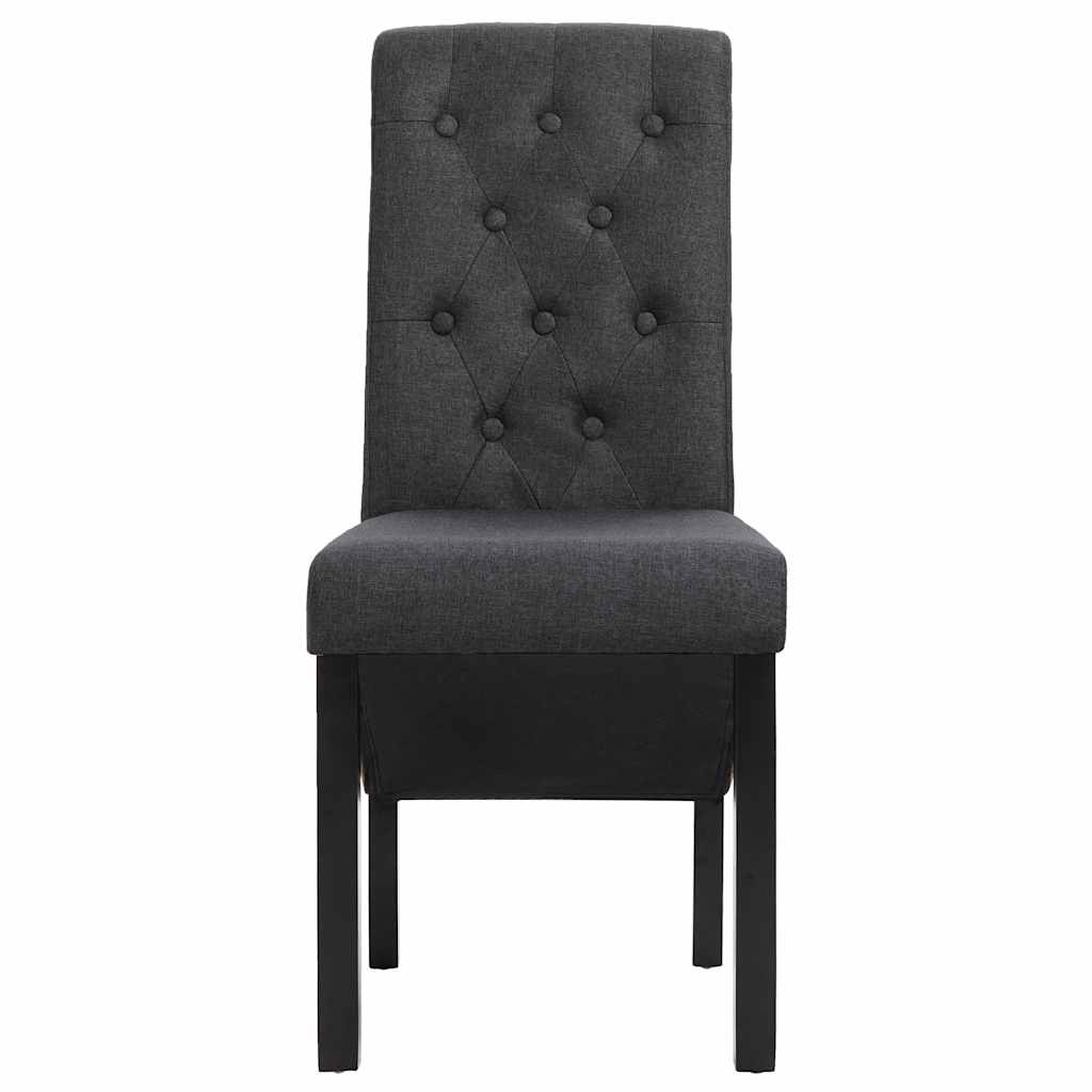 Vidaxl eetkamerstoelen 4 st stof donkergrijs