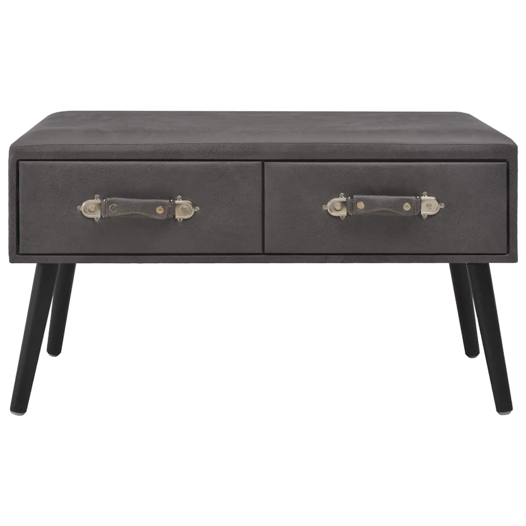 Vidaxl bank met lades 80 cm kunstleer grijs