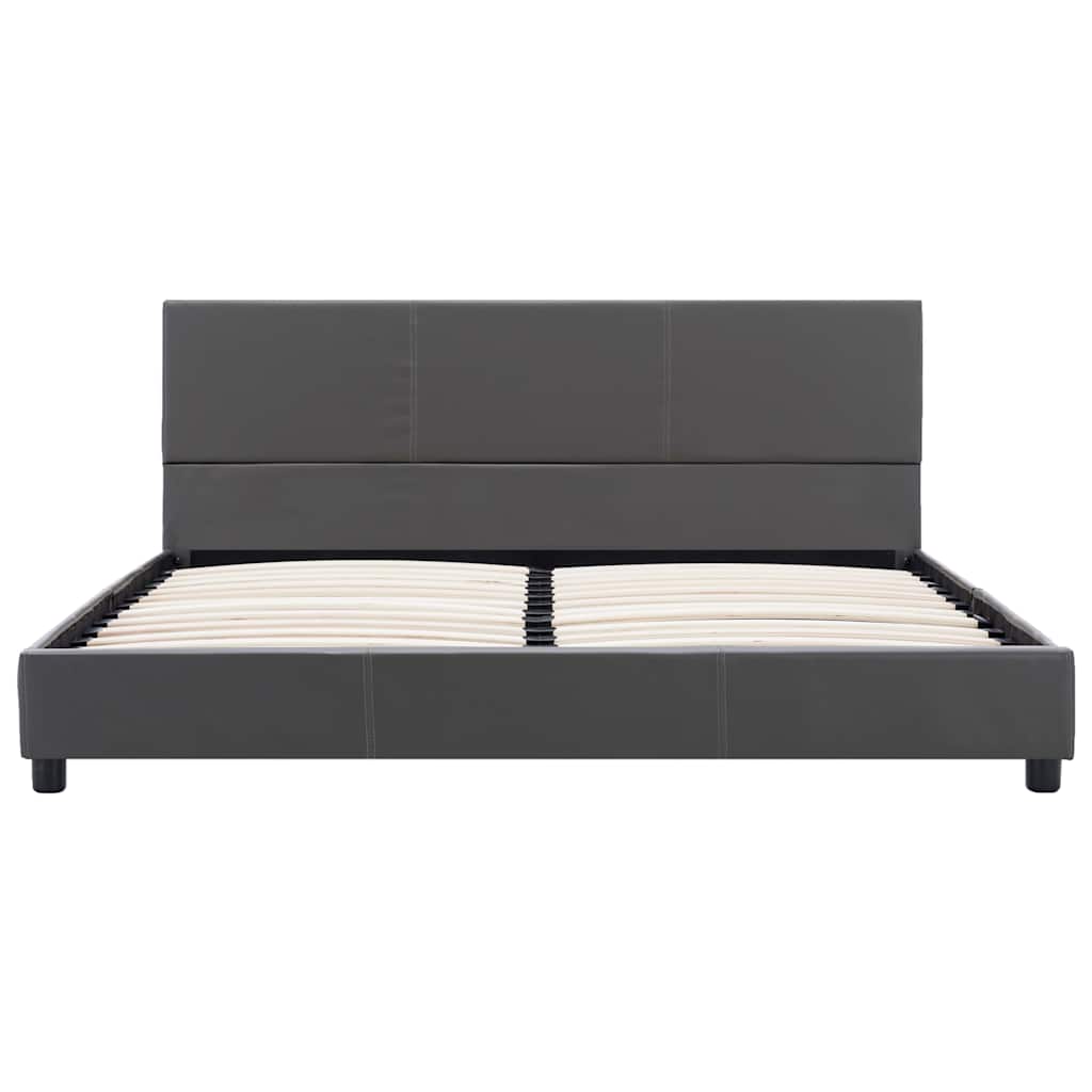 Vidaxl bedframe kunstleer grijs 140x200 cm