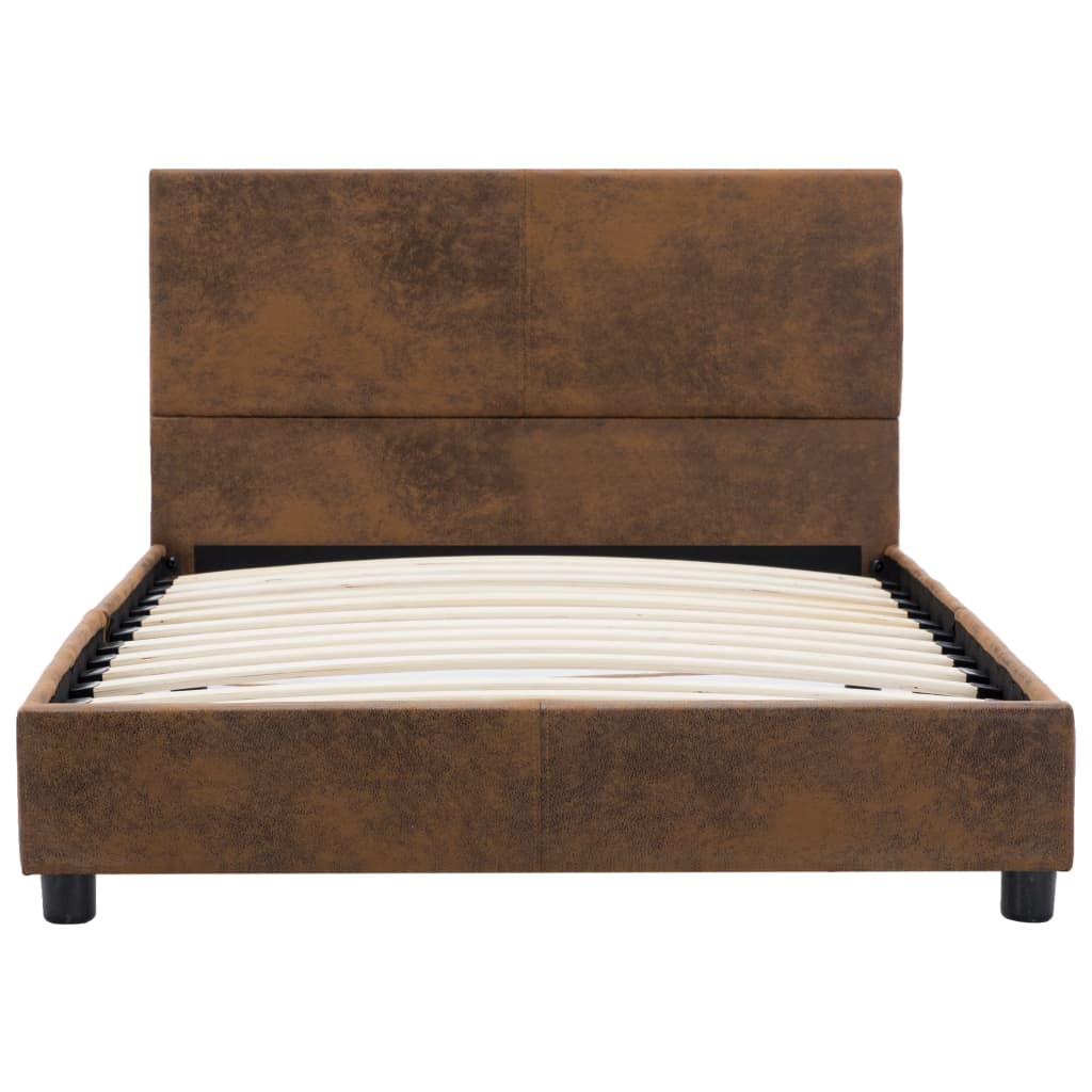 Vidaxl bedframe kunstsuède bruin 100x200 cm