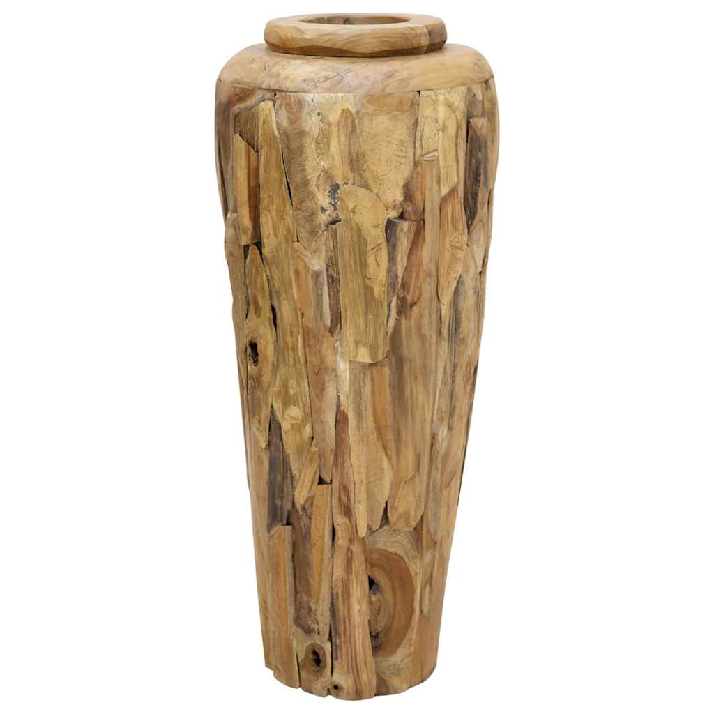 Vidaxx Dekovase 40x100 cm massives Teakholz