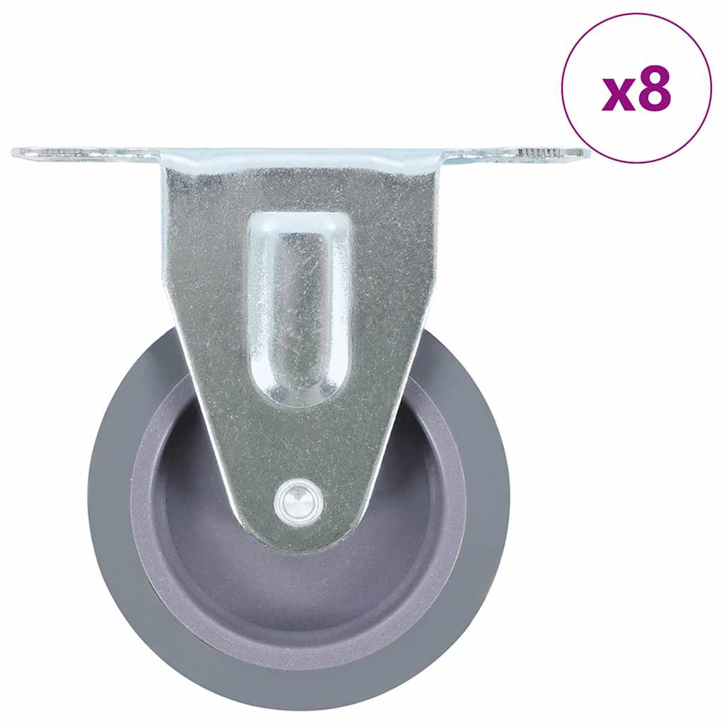 VidaXL 8 Stück Räder fest 75 mm