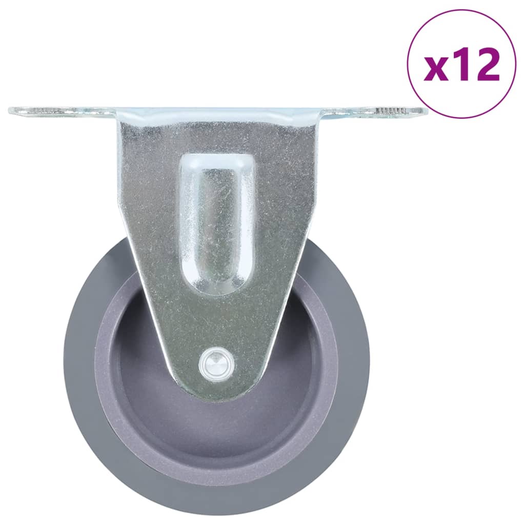 VidaXL 12 Stück Räder fest 75 mm