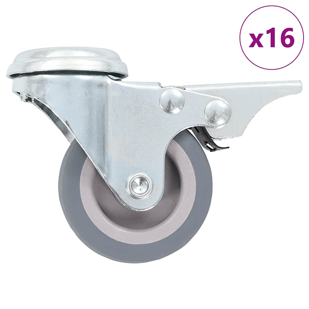 VidaXL 16 Stück Lenkrollen mit Bolzenlöchern 50 mm