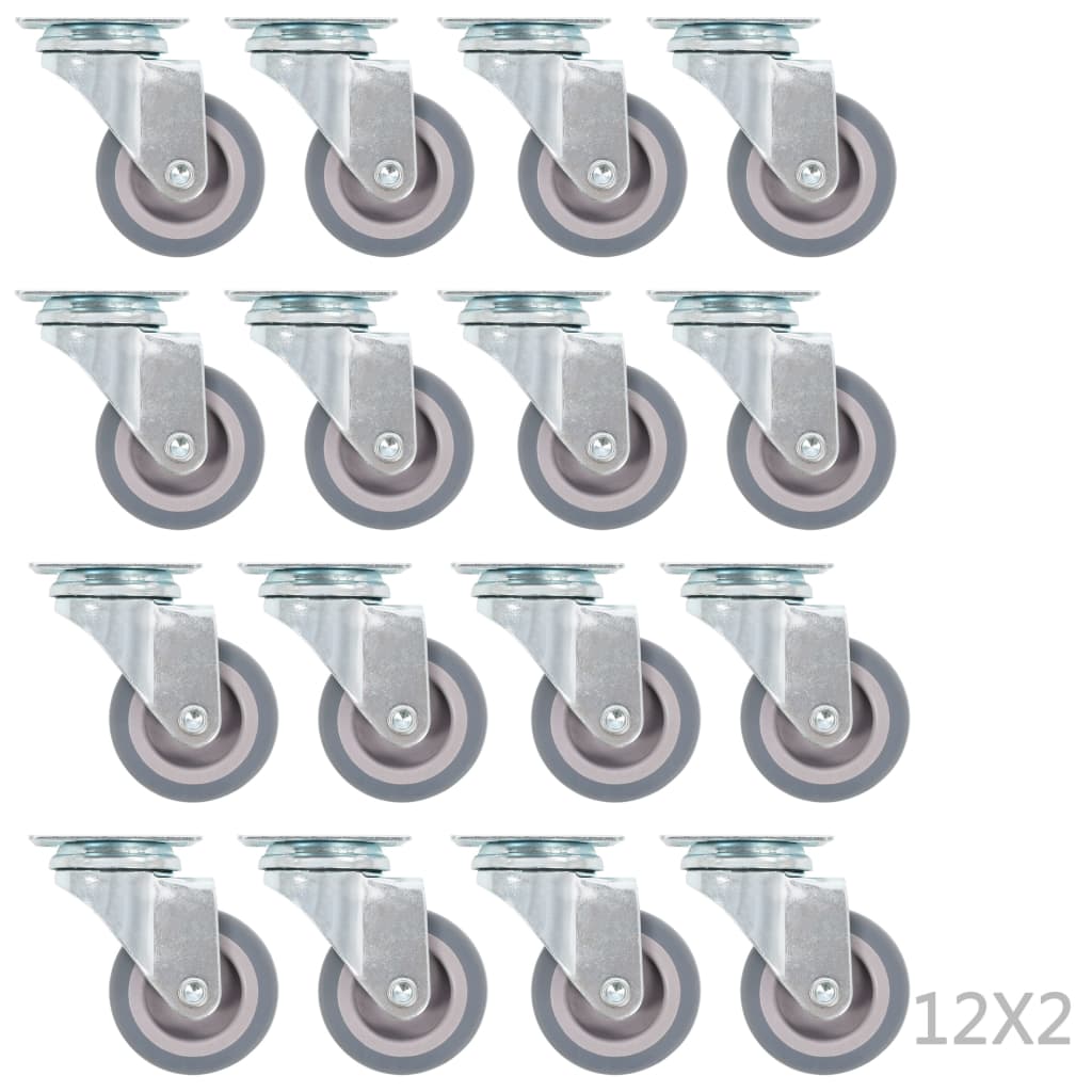 VidaXL 192 Stück Schwenkräder 50 mm