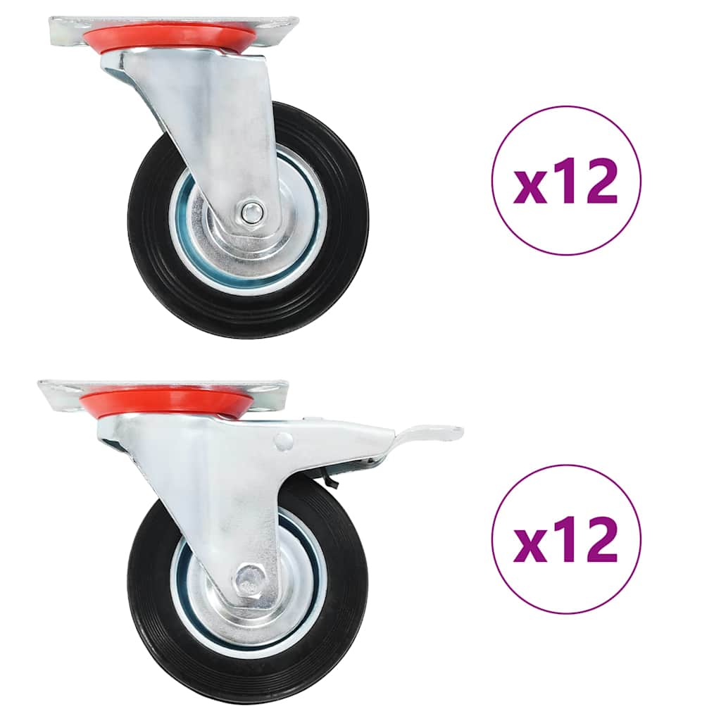 VidaXL 24 Stück Lenkräder 100 mm