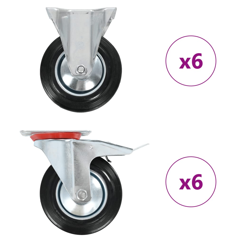 VidaXL 12 Stück Räder 160 mm