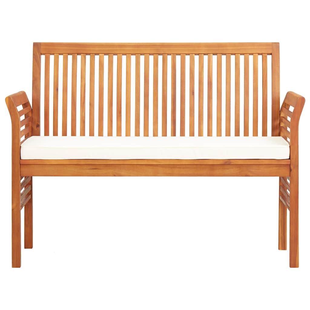 Vidaxl tuinbank 2-zits met kussen 120 cm massief acaciahout