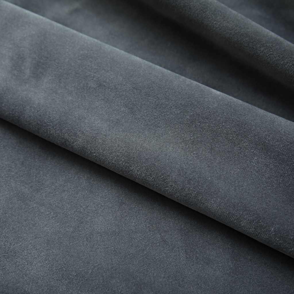 VIDAXL -Vorhänge Blackout 2 STs mit Haken 140x225 cm Samt Anthrazit