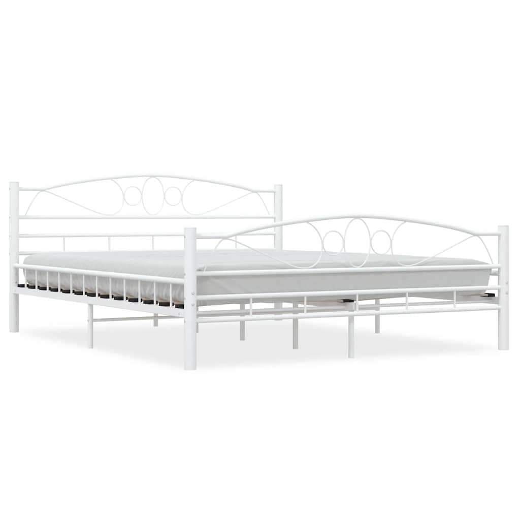 Vidaxl bedframe metaal wit 160x200 cm