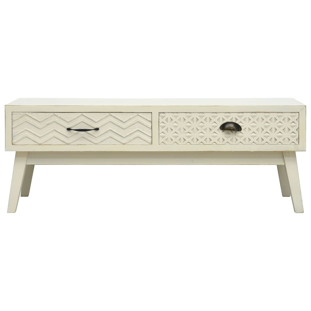 Vidaxl salontafel met 2 lades 110x50x40 cm bewerkt hout grijs
