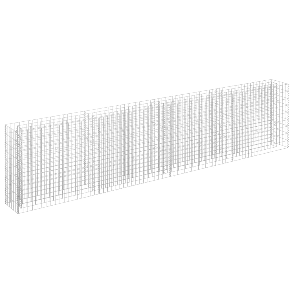 Vidaxl Gabion -Pflanzer erhöhte 360 x 30 x 90 cm verzinkte Stahl