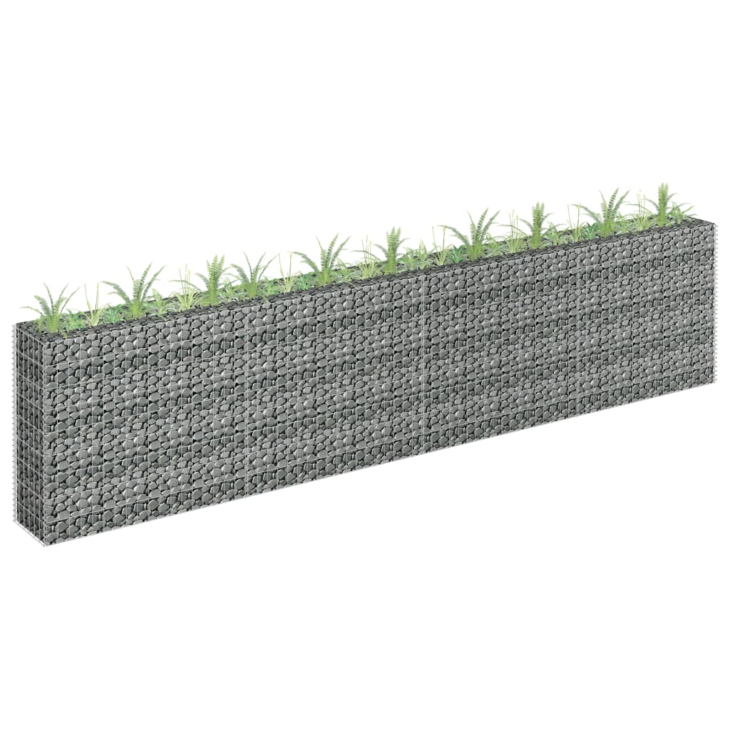 Vidaxl Gabion -Pflanzer erhöhte 360 x 30 x 90 cm verzinkte Stahl