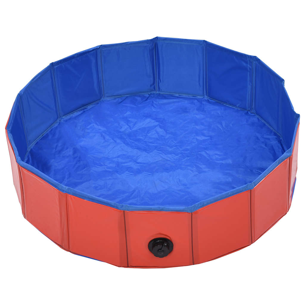 Vidaxl Dog Schwimmbad zusammenklappbar 80x20 cm PVC rot