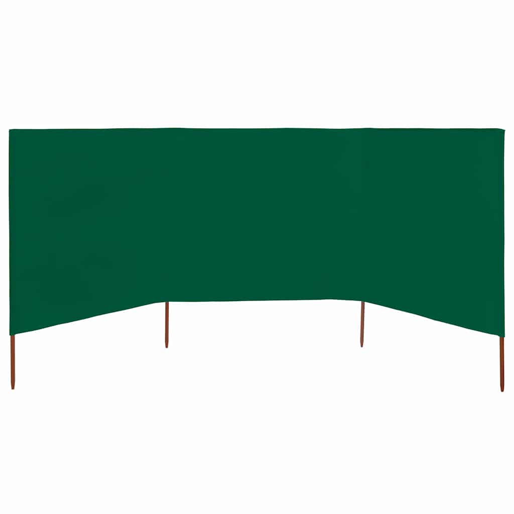 Vidaxx Windschutz 3-teilig 400x160 cm Stoff grün