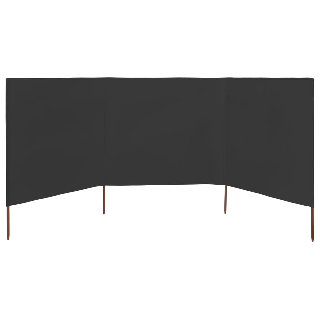 Vidaxx Windschutz 3-teilig 400x160 cm Stoff Anthrazit