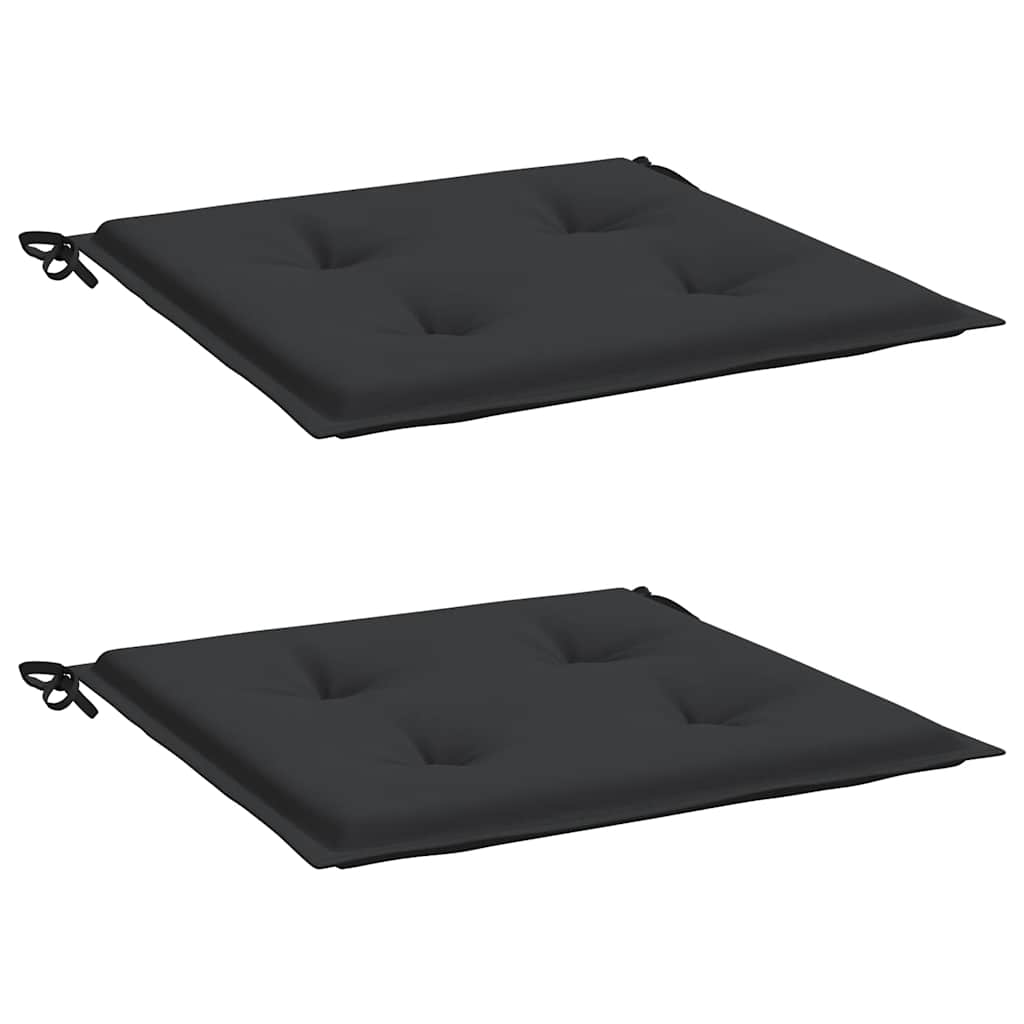 Vidaxl Gartenstuhl Kissen 2 ST 50 x 50 x 4 cm Oxford Stoff schwarz