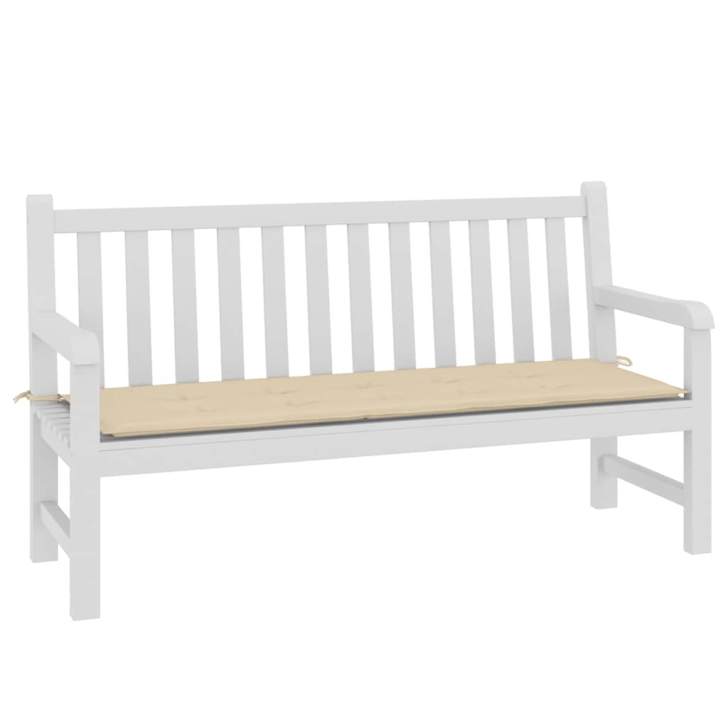 Vidaxl Gartenbank Kissen 150x50x4 cm Oxford Stoff Beige