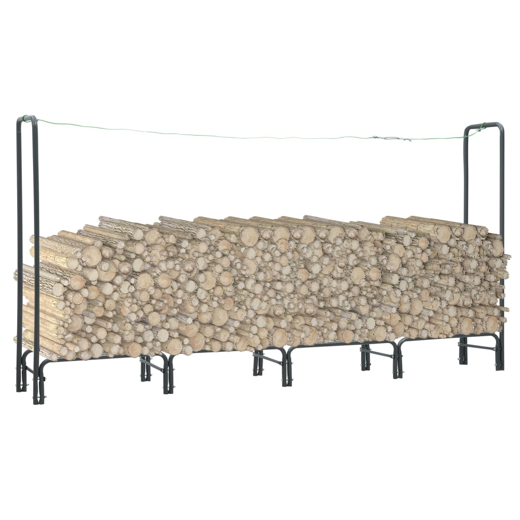 Vidaxx Kaminholzregal 240x35x120 cm Stahl Anthrazit