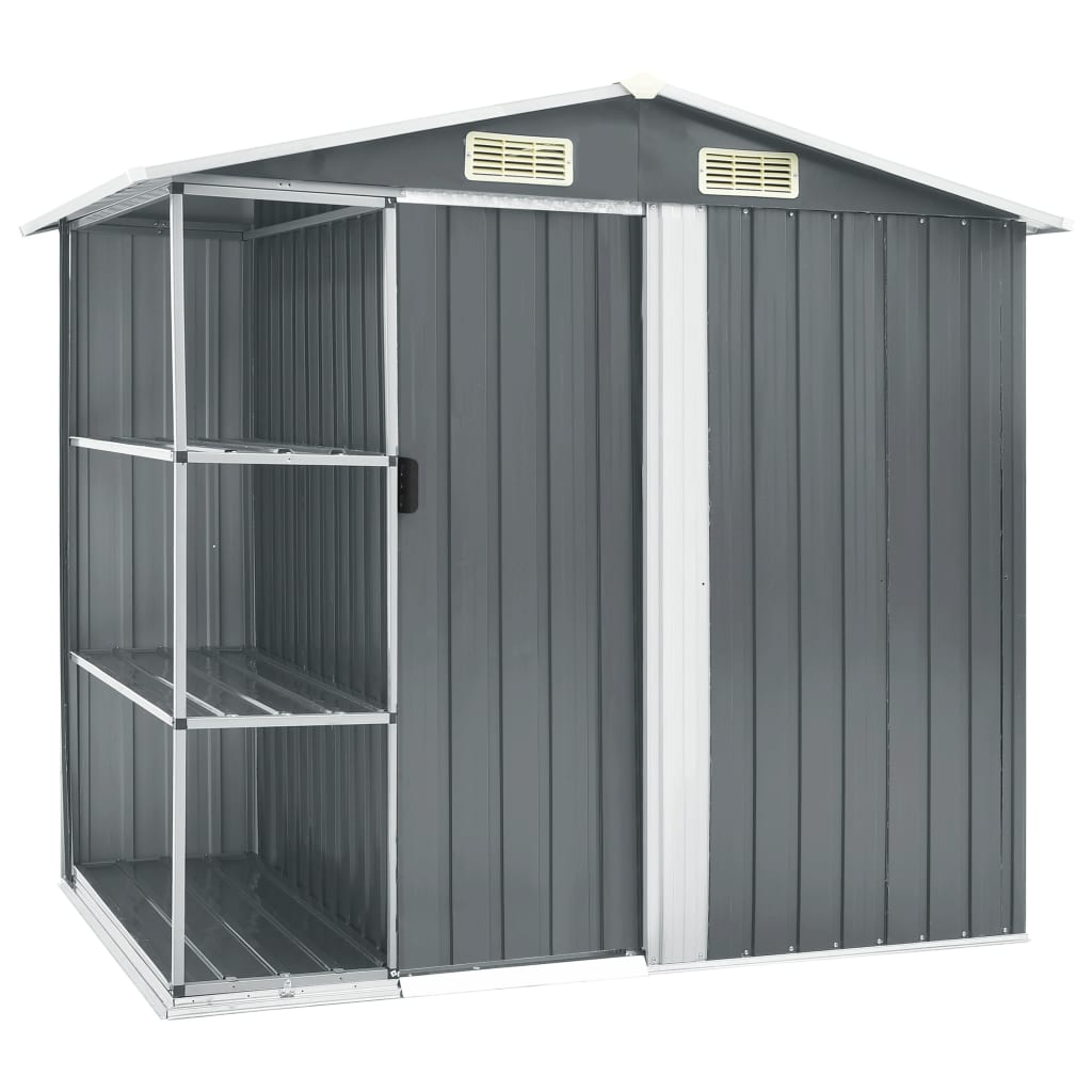 VidaXL Gartenhaus mit Gestell 205x130x183 cm eisengrau