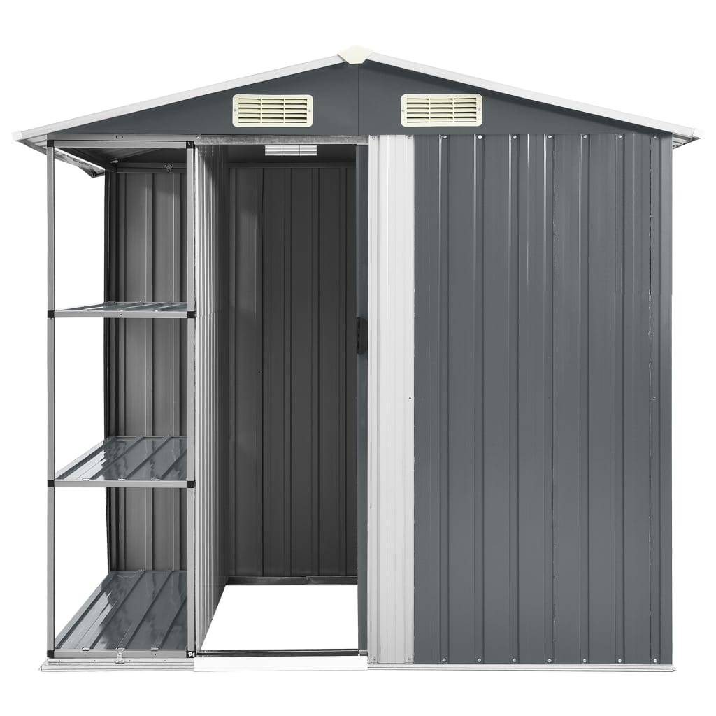 VidaXL Gartenhaus mit Gestell 205x130x183 cm eisengrau