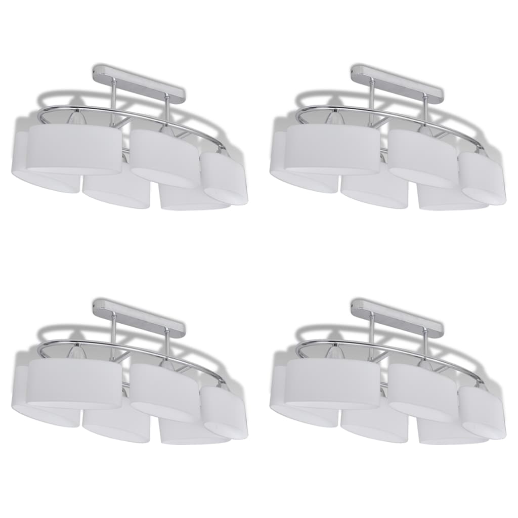 VIDAXL -Deckenlampe mit Ellips -verdrängten Glashauben 4 ST E14