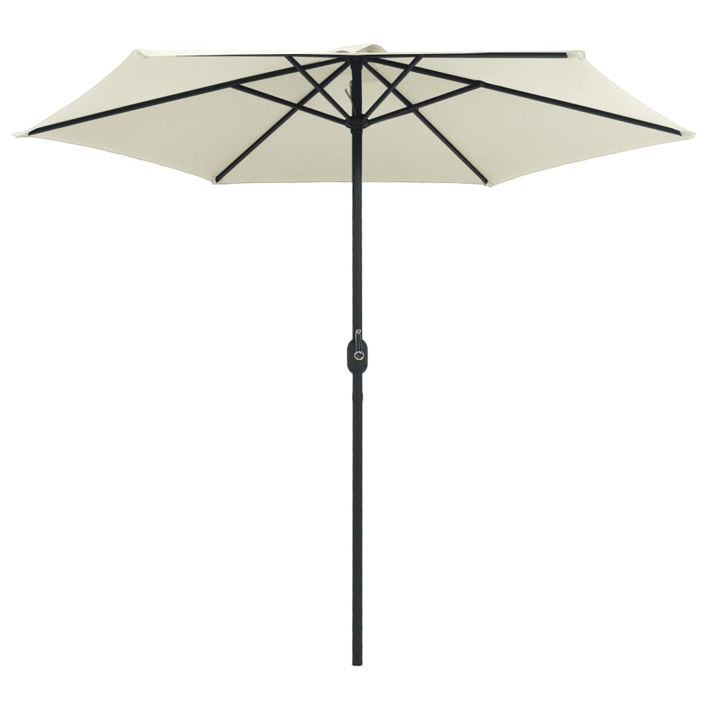 Vidaxl -Parasol mit Aluminiumpol 270x246 cm Sandy White