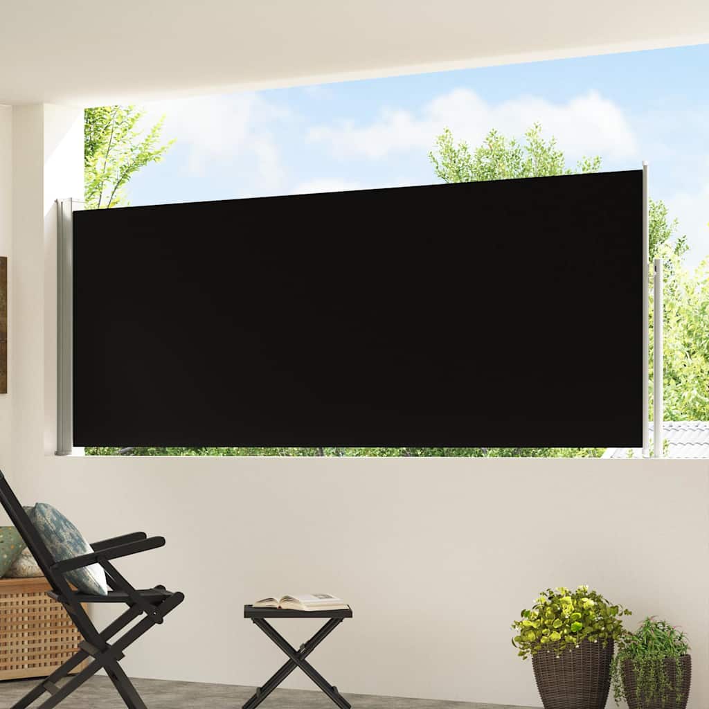 Vidaxx ausziehbarer Gartenschirm 120x500 cm schwarz