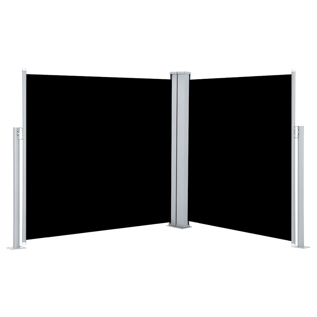 Vidaxx ausziehbarer Windschutz 120x600 cm schwarz