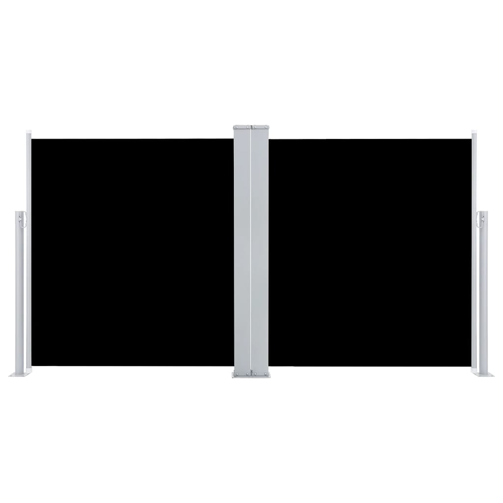 Vidaxx ausziehbarer Windschutz 120x600 cm schwarz