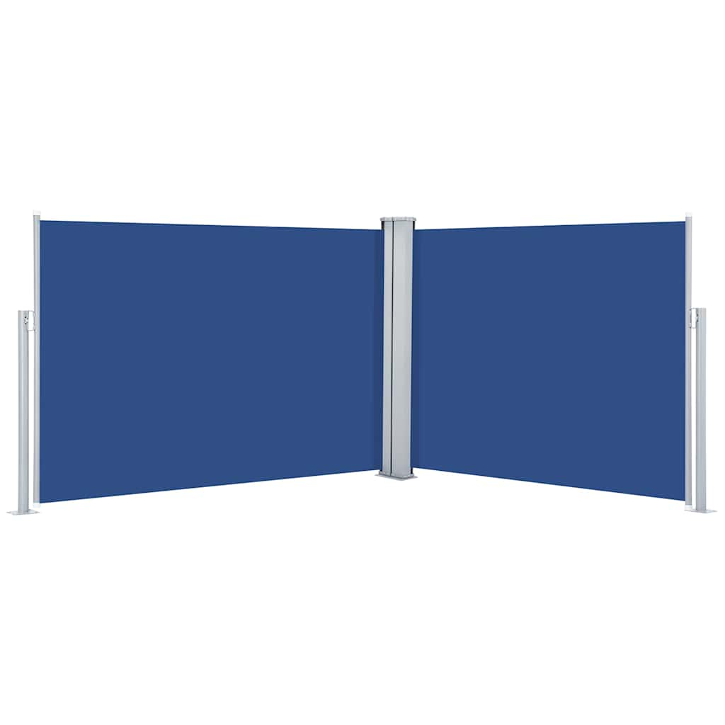 Vidaxx ausziehbarer Windschutz 120x1000 cm blau
