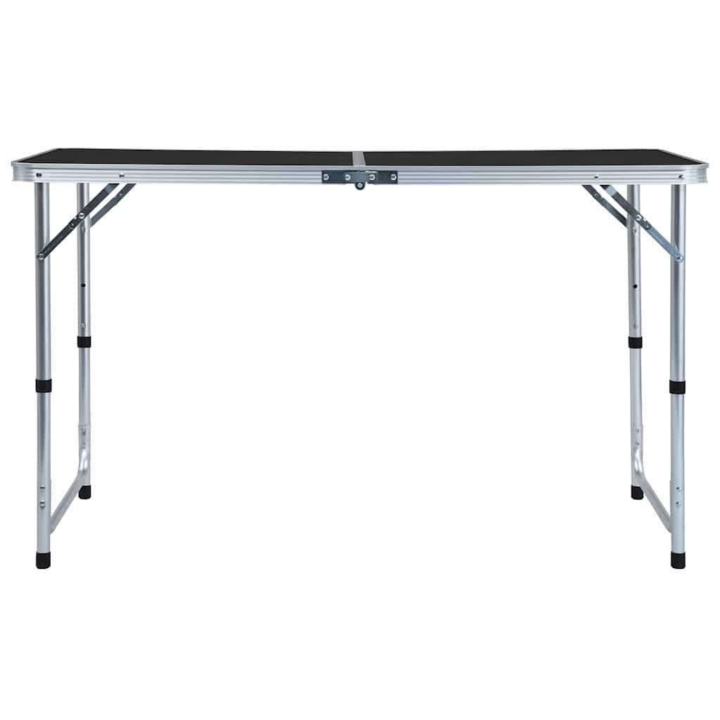 VIDAXL Camping Tabelle zusammenklappbar 120 x 60 cm Aluminiumgrau